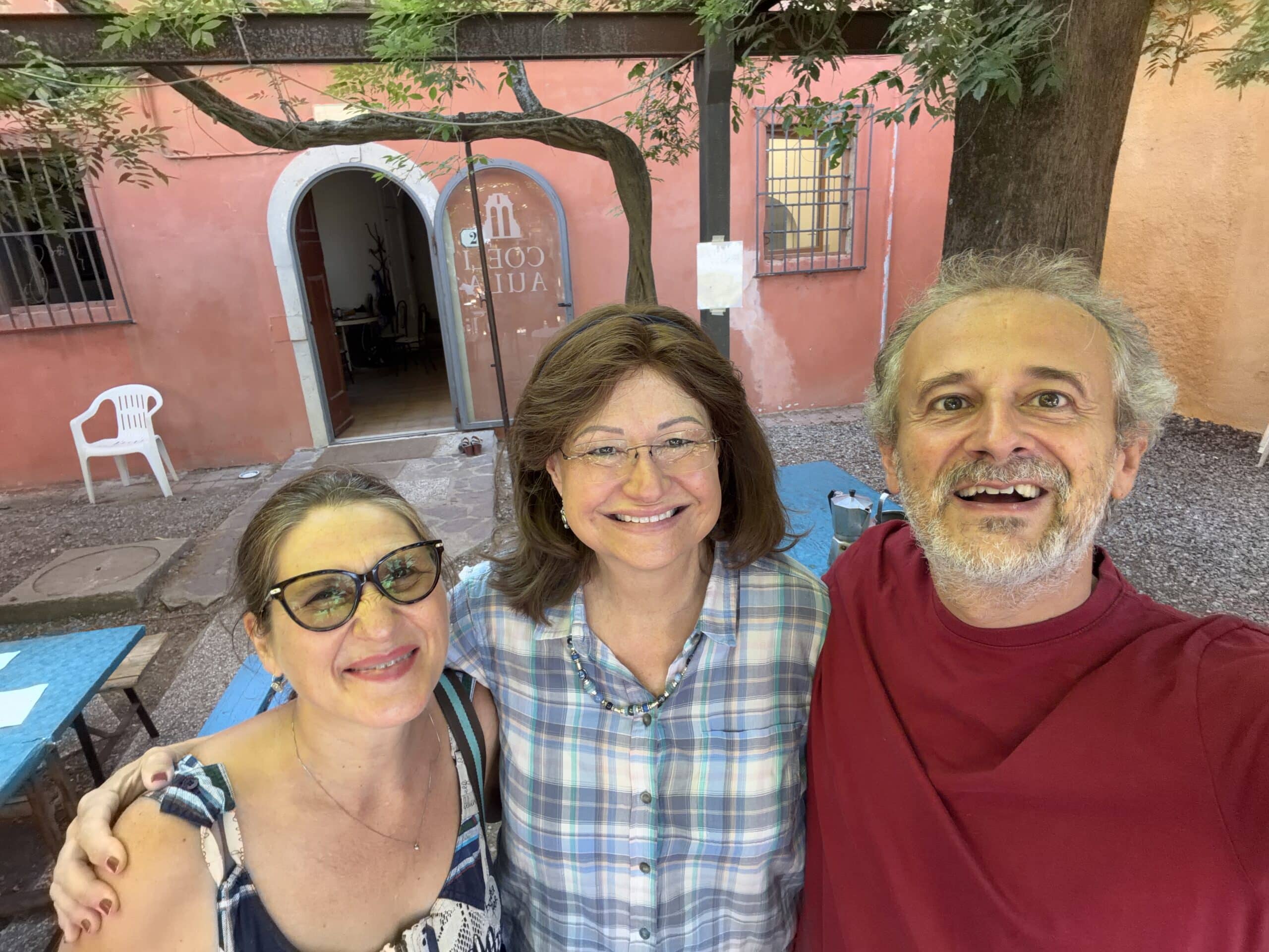 Monica Martini, Dina Alexander e Arnolfo Borsacchi durante il workshop 2026
